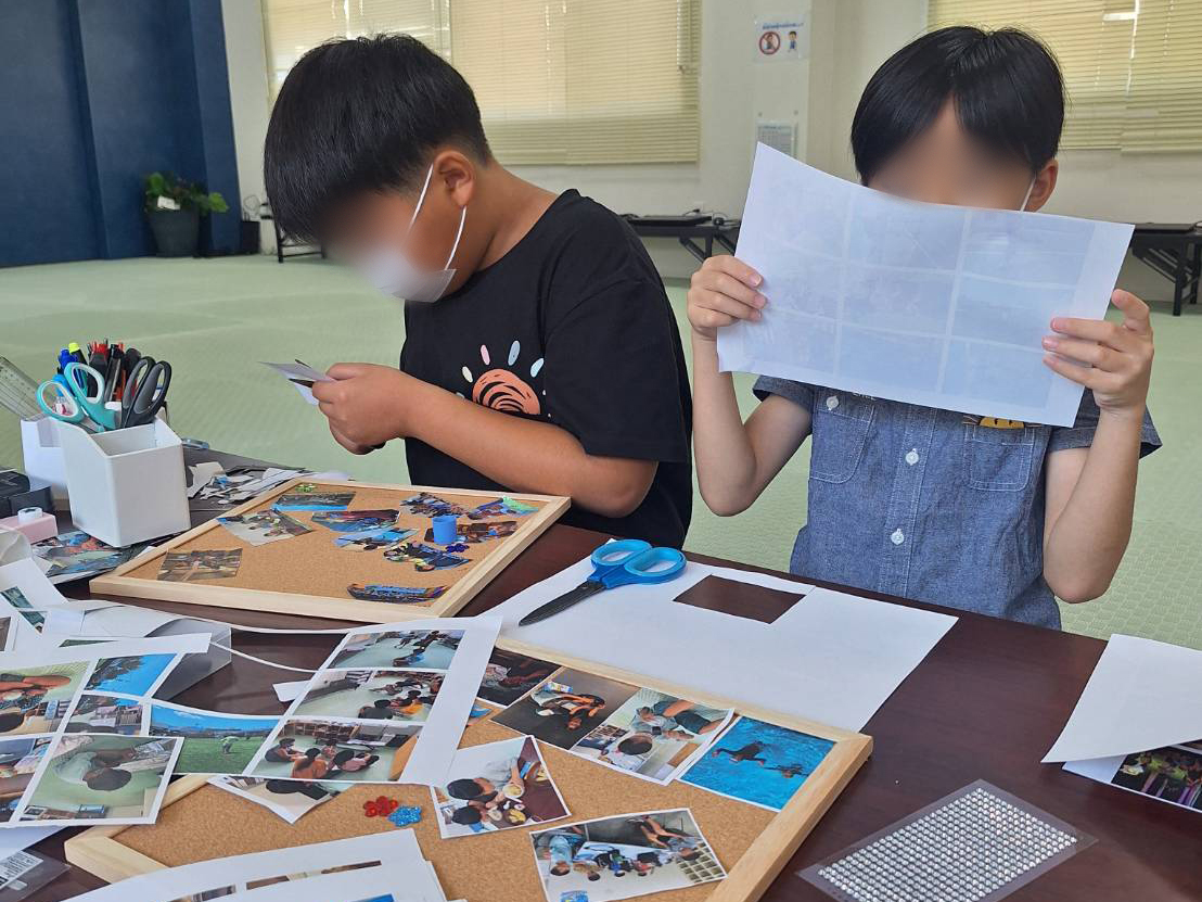 思い出コルクボード作り